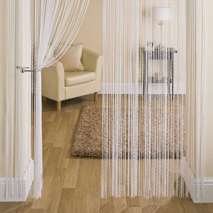 Beaded curtains with lights