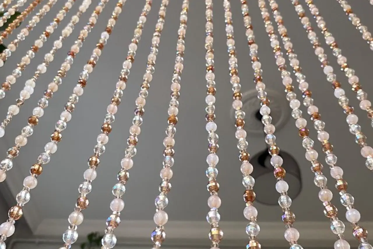 Emirates Hills beaded curtains luxury home