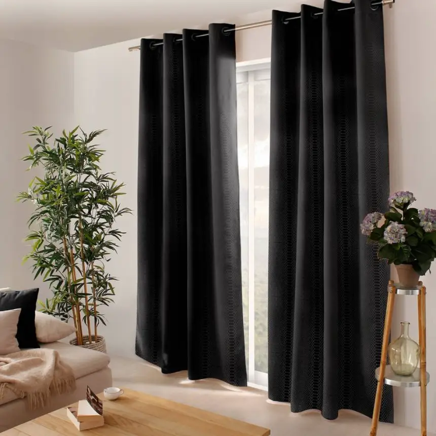 Linen wave curtains