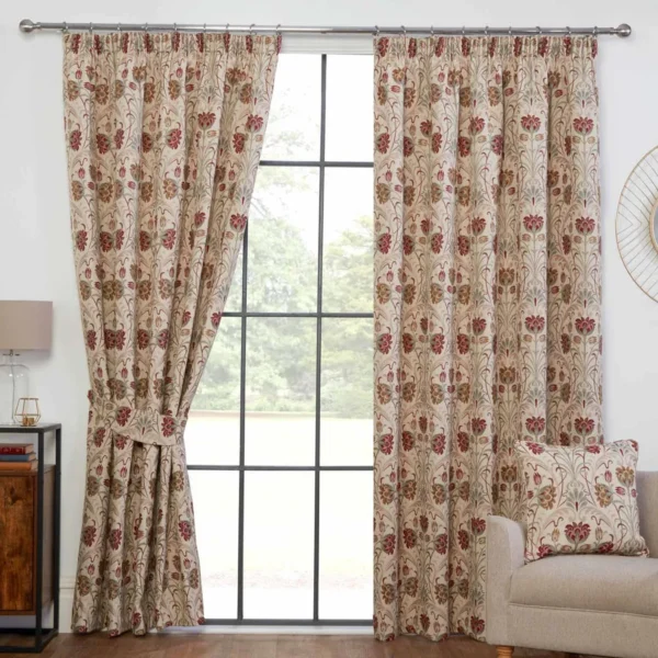 Aylesbury Tapestry Tape Top Curtains – Art Deco Design