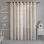 Cotton Linen Sheer Curtain Set – Natural Linen, 2 Panels