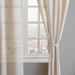 Cotton Linen Sheer Curtain Set – Natural Linen, 2 Panels