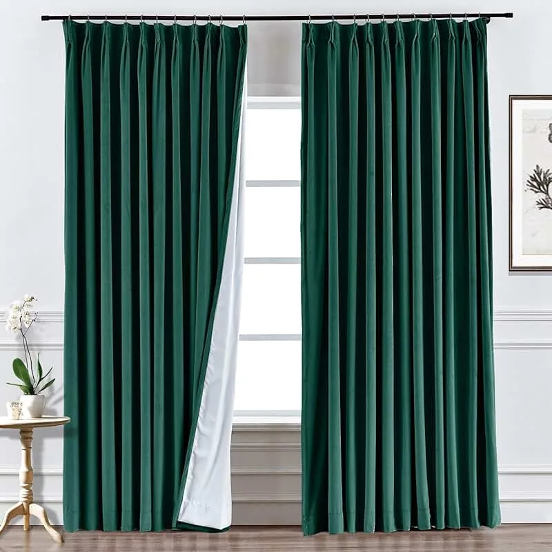Green Pinch Pleat curtains Dubai