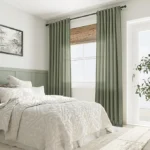 Linen Blend Green Curtains – 84 Inch Light Filtering Panels