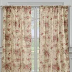 Antique Rose Cotton Curtain Panels – Pair, 42 x 84 Inches