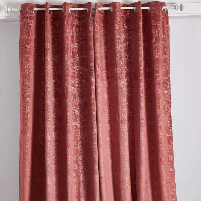 Audrey Printed Blackout Velvet Curtains – Pair