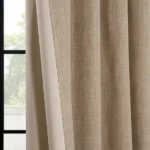 Faux Linen Room Darkening Curtains – 120 Inch Extra Wide