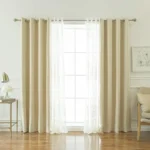 Mix & Match Sheer and Blackout Curtain Set – Beige