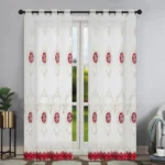 Mona Lisa Embroidery Grommet Curtains