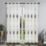 Mona Lisa Embroidery Grommet Curtains