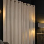 Natural Oatmeal Velvet Blackout Thermal Curtains – Eyelet Top