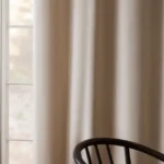 Natural Oatmeal Velvet Blackout Thermal Curtains – Eyelet Top