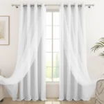Serene Duo White Blackout Curtains