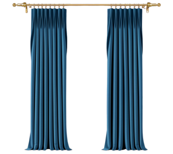 blue curtains in dubai