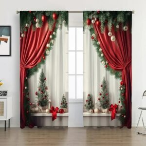 Ngheia Christmas Curtains