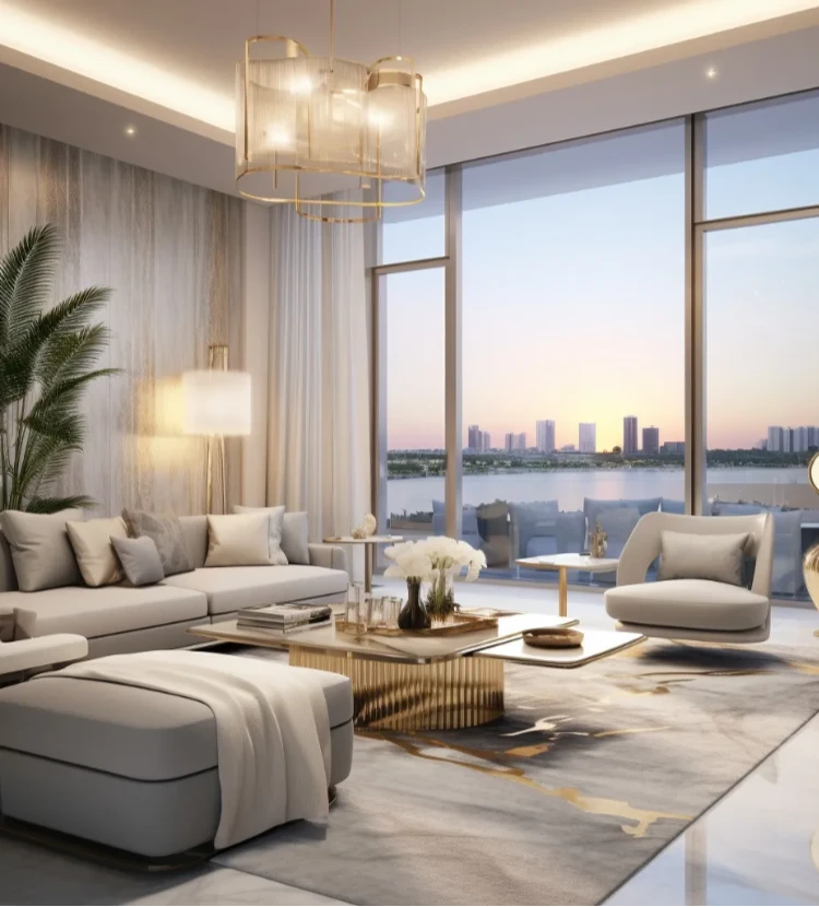 Large-windows-flood-the-living-room-curtains