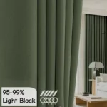 Chenille Blackout Curtains Dual-Sided Embossed Set