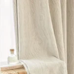 Blackout Curtains French-Style Oak Grain Chenille Drapes