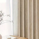 Blackout Curtains French-Style Oak Grain Chenille Drapes