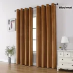 Coffee Brown Velvet Curtains Blackout