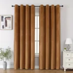 Coffee Brown Velvet Curtains Blackout