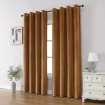 Coffee Brown Velvet Curtains Blackout