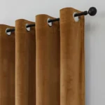 Coffee Brown Velvet Curtains Blackout