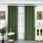 Grass Green Velvet Curtains