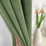 Grass Green Velvet Curtains