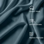 Gray-Blue Velvet Blackout Curtains