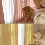 Linen Curtains Wooden & Cotton Minimalist Window Drapery