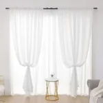 Modern White Semi Sheer Curtains