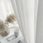 Modern White Semi Sheer Curtains