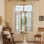 Net Curtains 2pcs Japanese-Style Minimalist Window Drapery