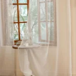 Net Curtains 2pcs Japanese-Style Minimalist Window Drapery