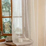 Net Curtains 2pcs Japanese-Style Minimalist Window Drapery