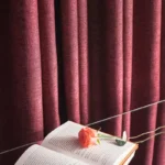 Silk Curtains 2pcs Solid Color Minimalist Window Drapery