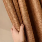 Silk Curtains 2pcs Solid Color Minimalist Window Drapery