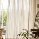 Vertical Striped Sheer Curtains Voile