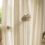 Vertical Striped Sheer Curtains Voile