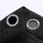 Black Airy Chiffon Curtain