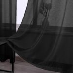 Black Airy Chiffon Curtain