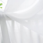 Brilliant White Chiffon Voile Curtain