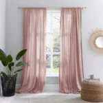 Cotton Muslin Slot Top Curtains