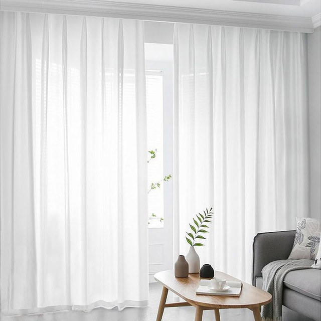 Moonlight White Chiffon Voile Curtain