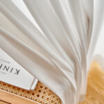 Pinstripes White Crushed Voile Curtain