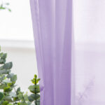 Purple Lilac Chiffon Curtain