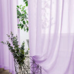 Purple Lilac Chiffon Curtain