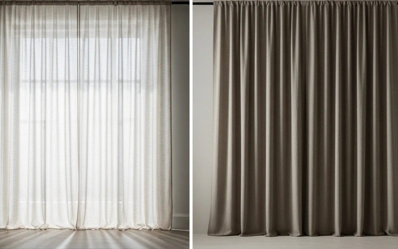 Sheer Linen vs Blackout Linen Differences