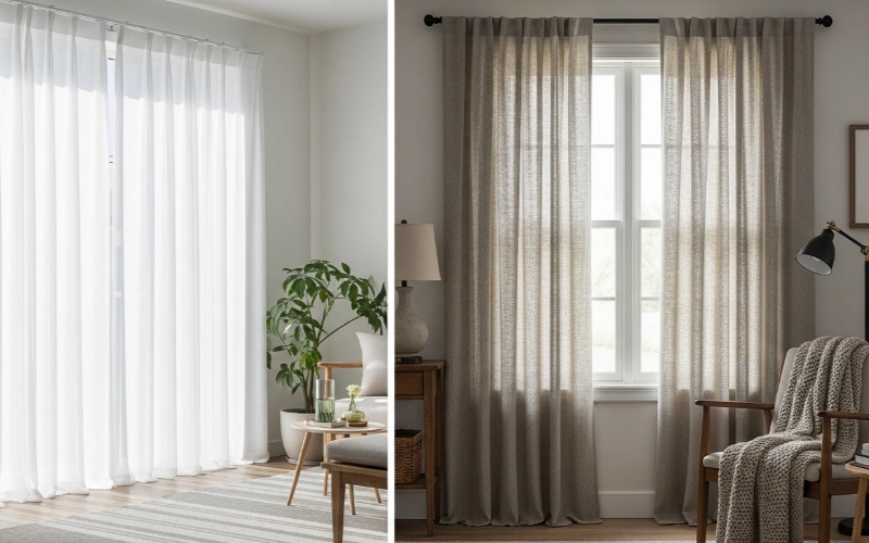 Sheer Vs linen Curtain